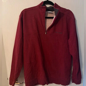Columbia Men’s Medium deep Red 1/4 zip long sleeve outdoor